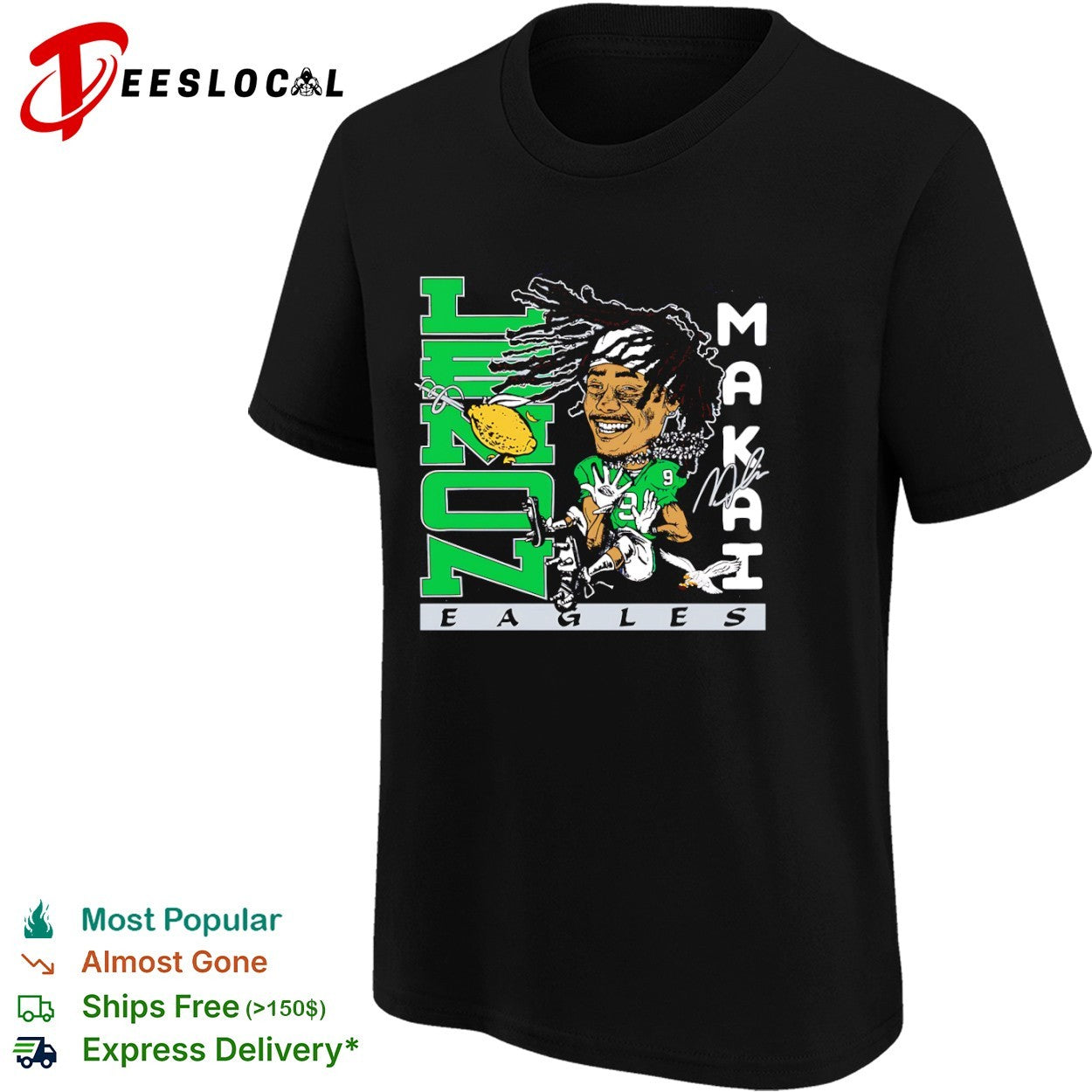 Lennon Makah Jalen Hurts Philadelphia Eagles NFL Lemon Zone shirt