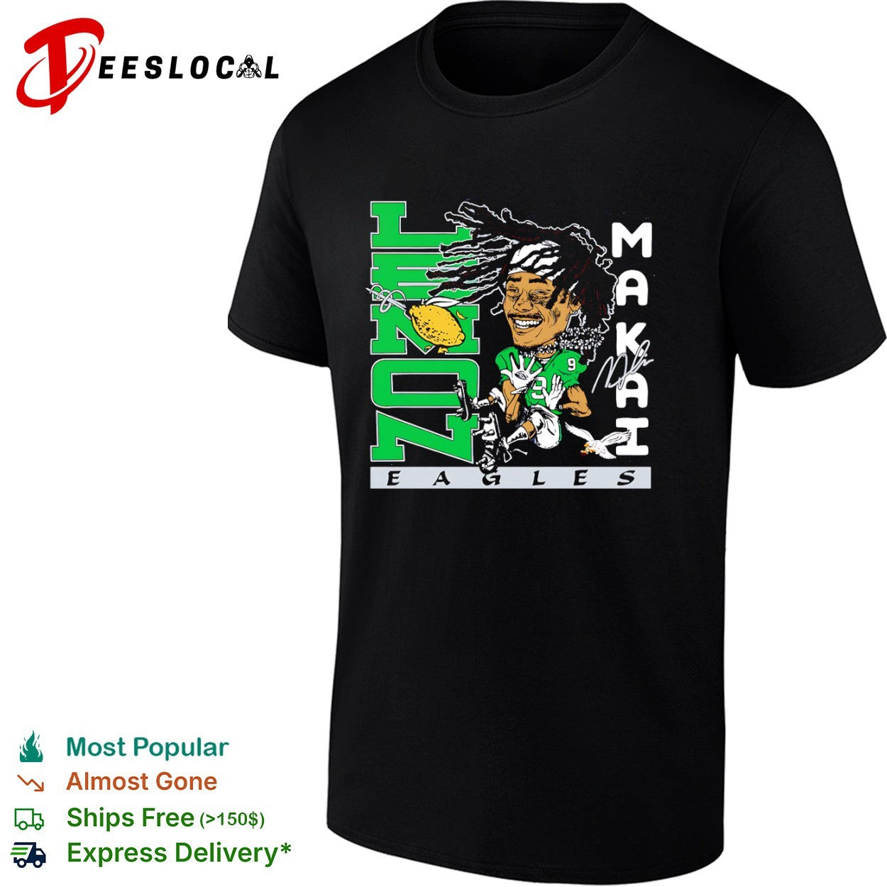 Lennon Makah Jalen Hurts Philadelphia Eagles NFL Lemon Zone shirt