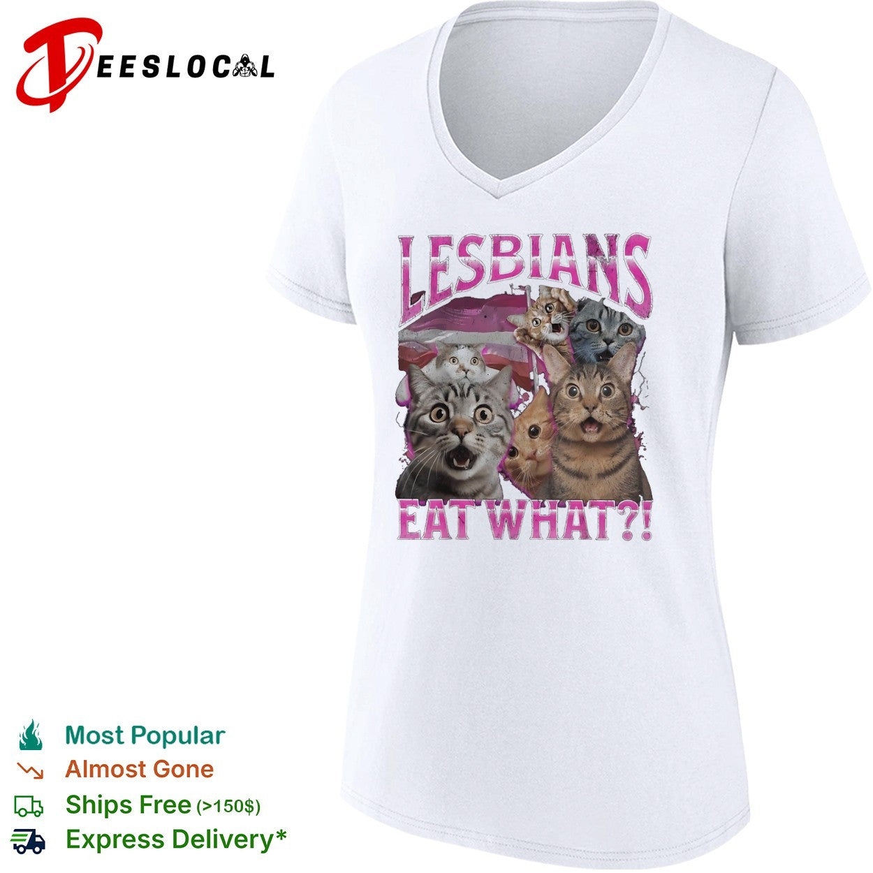 Lesbians eat what funny cat meme shirt
