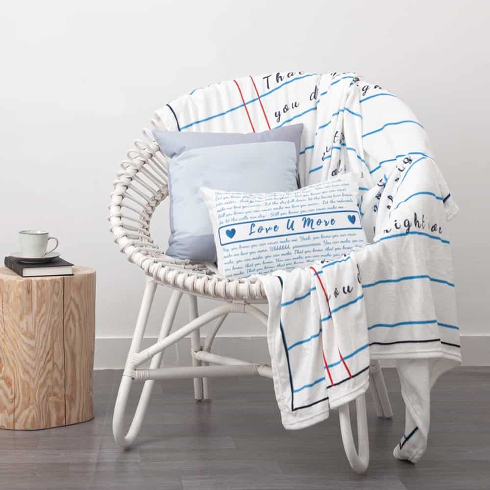 Custom Letter Throw Blanket – Personalized Love Gift