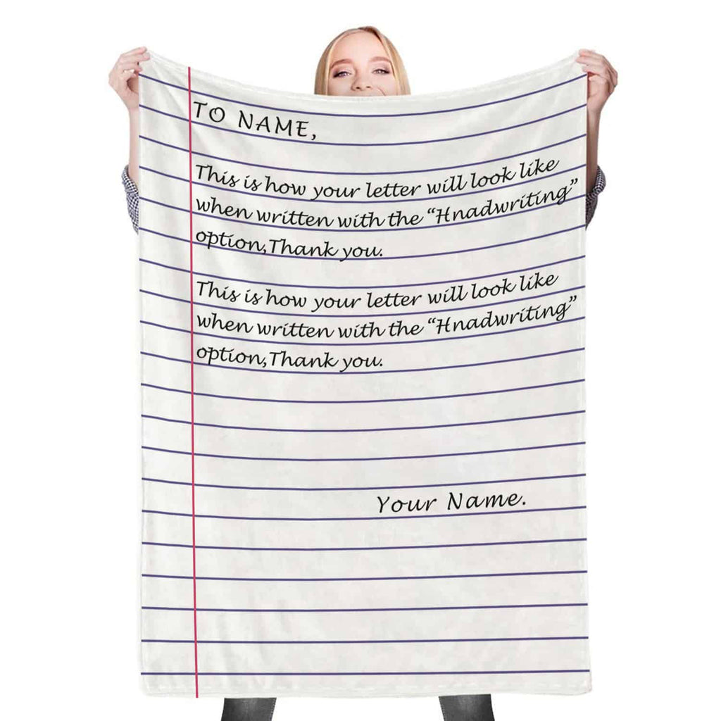 Custom Letter Throw Blanket – Personalized Love Gift