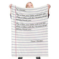 Custom Letter Throw Blanket – Personalized Love Gift