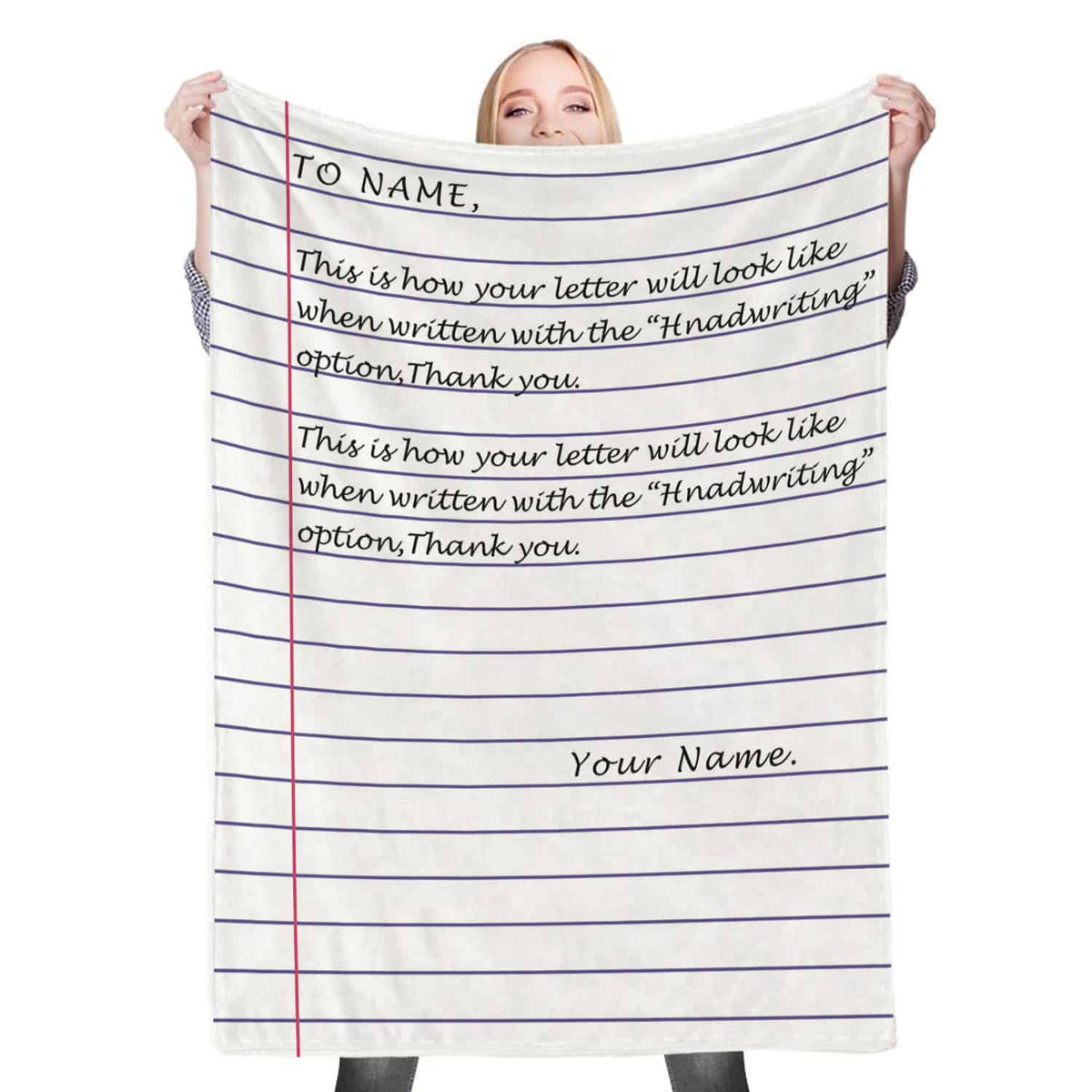 Custom Letter Throw Blanket – Personalized Love Gift