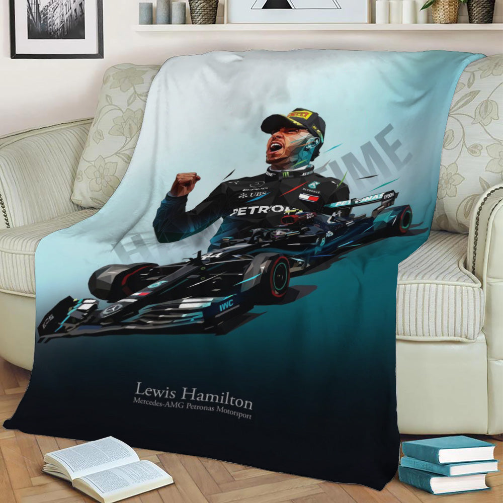 Lewis Hamilton 2020 Fleece Throw Blanket