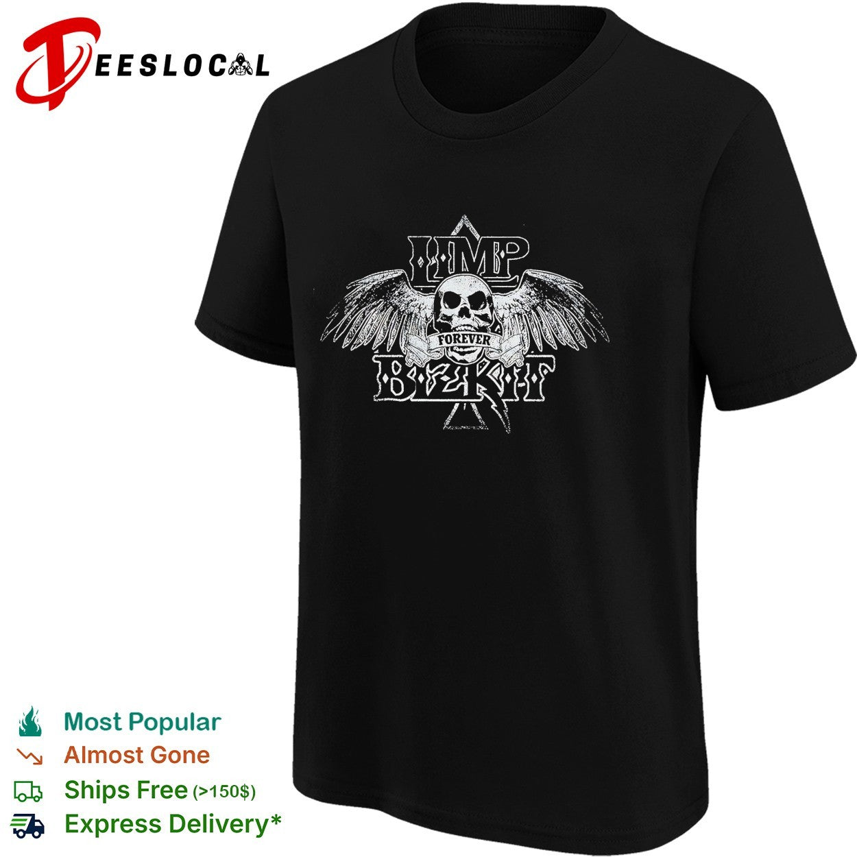 Limp Bizkit Skull and Wings 2026 Tour Forever Spade vintage shirt