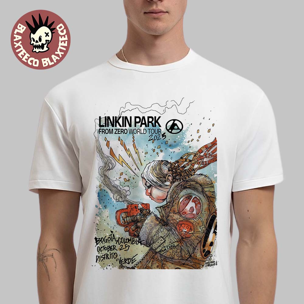 Linkin Park From Zero World Tour 2025 Bogota Columbia Poster At Distrito Verde On October 25 2025 T-Shirt