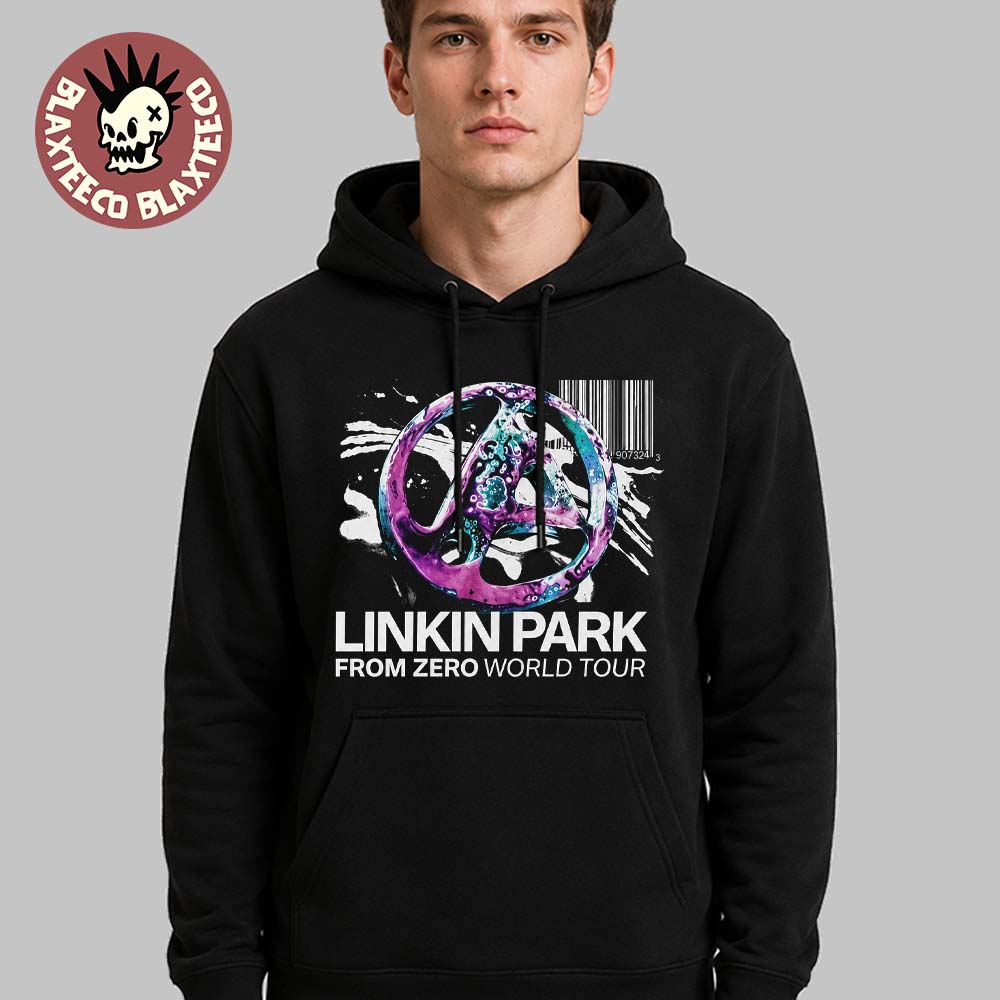 Linkin Park From Zero World Tour 2026 Europe And UK Merch Barcode Hoodie