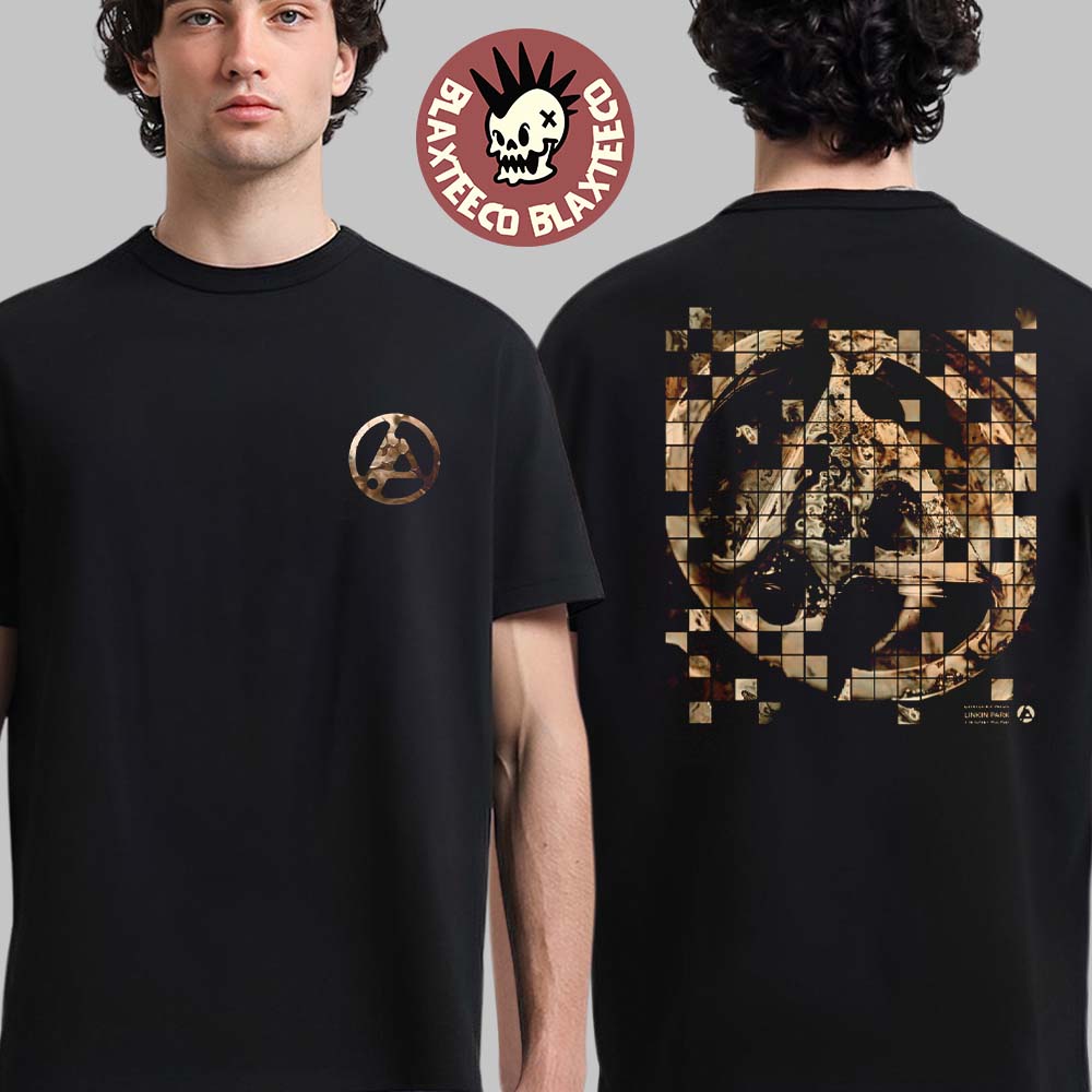 Linkin Park Holiday 2025 Collection From Zero Tile Glitch Graphite Black T-Shirt