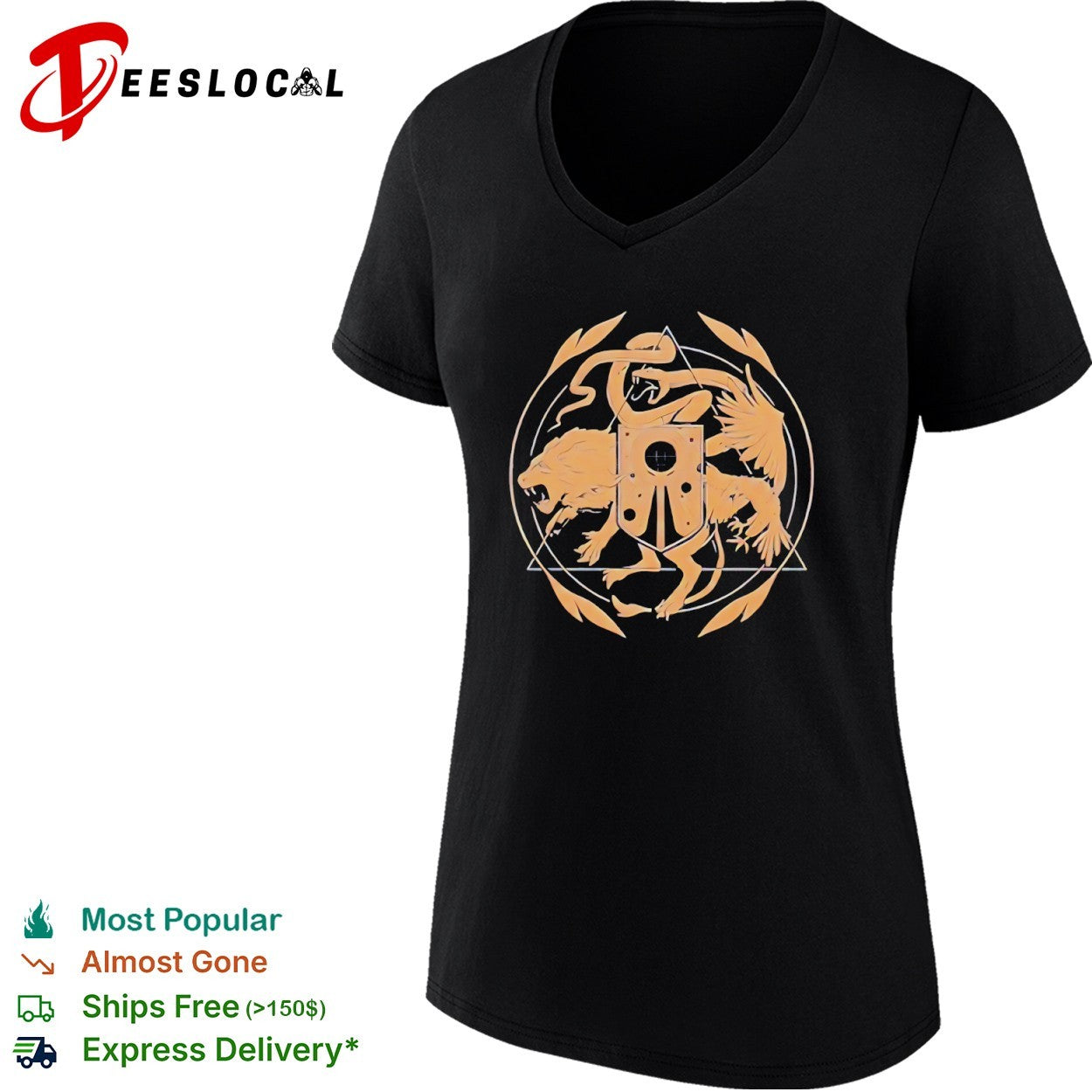 Lion Snake Eagle Alchemy Emblem Celestial Globe Mystical Crest Mythical Creature shirt