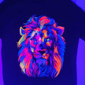 Lion Abstract Black Cotton Casual T-Shirts