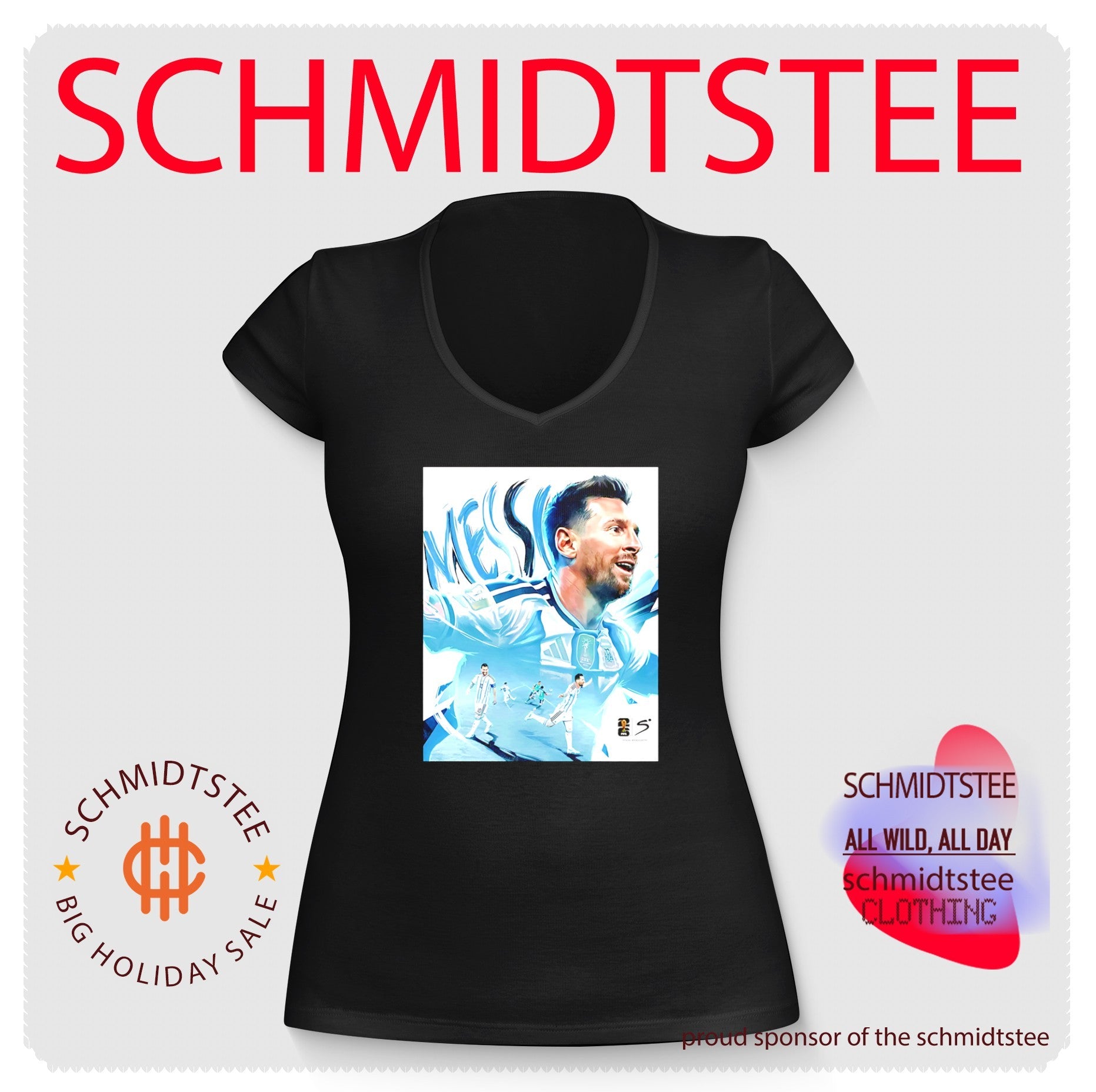 Lionel Messi Argentina National Team World Cup Champion graphic shirt