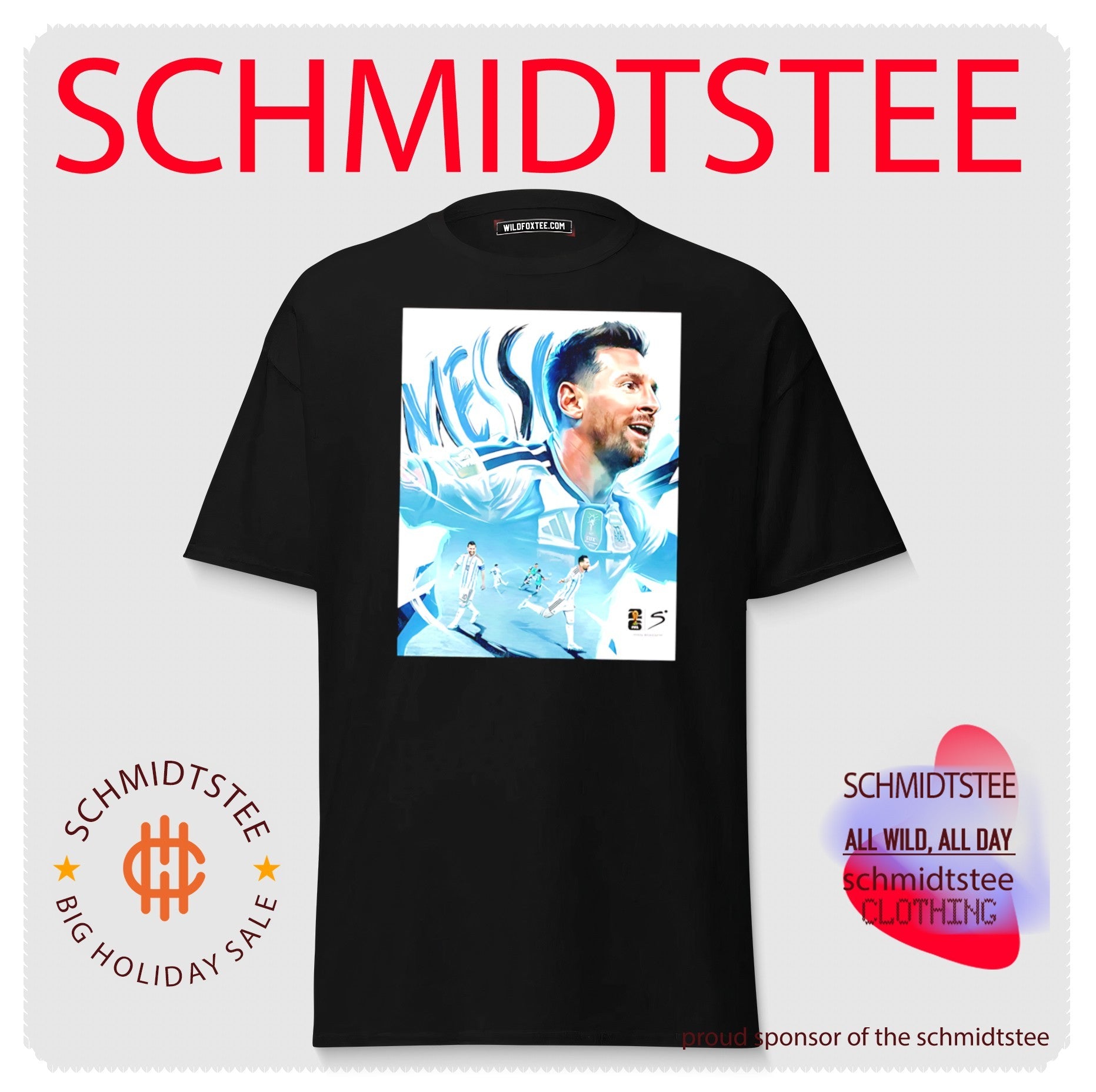 Lionel Messi Argentina National Team World Cup Champion graphic shirt