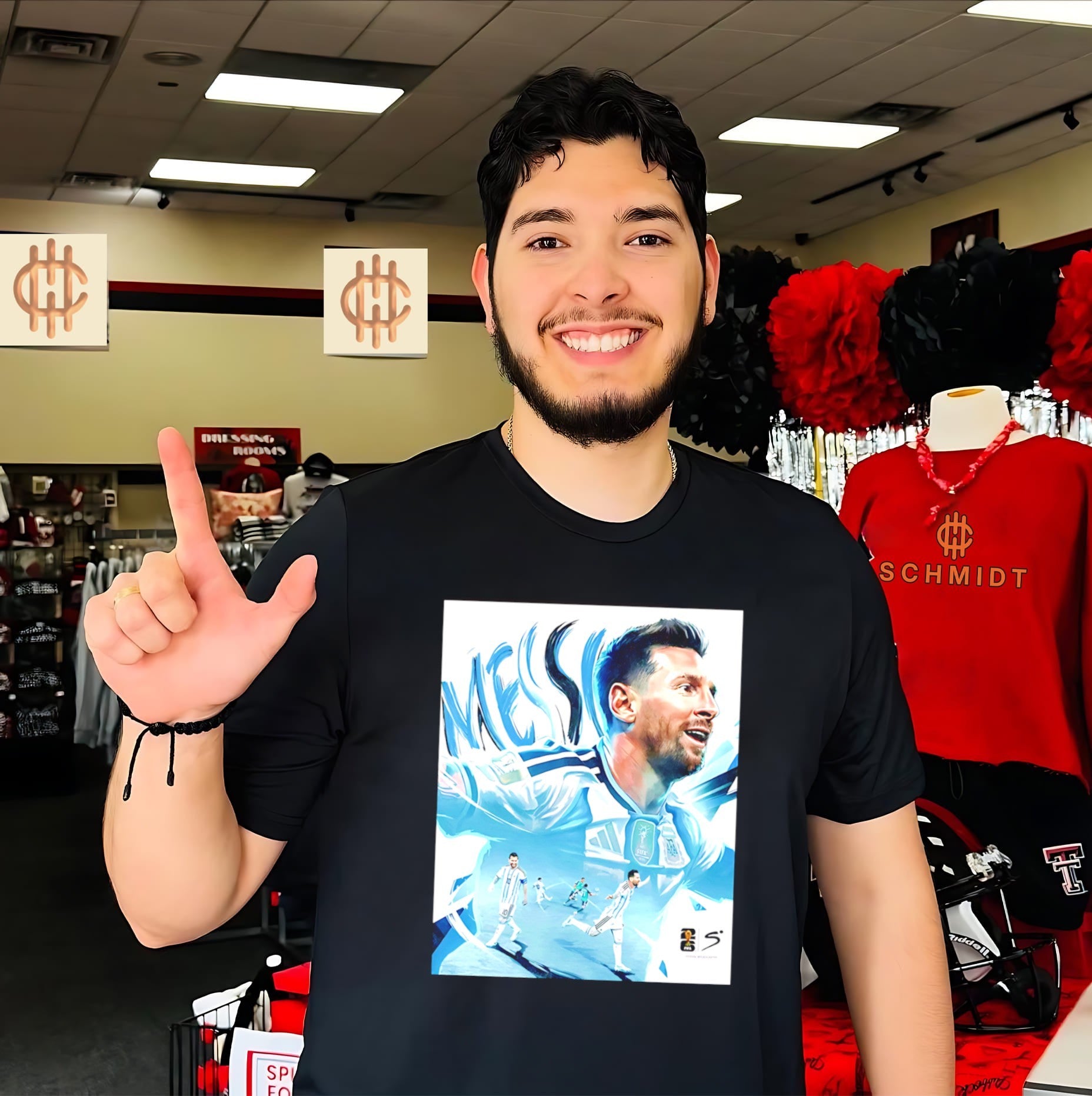 Lionel Messi Argentina National Team World Cup Champion graphic shirt