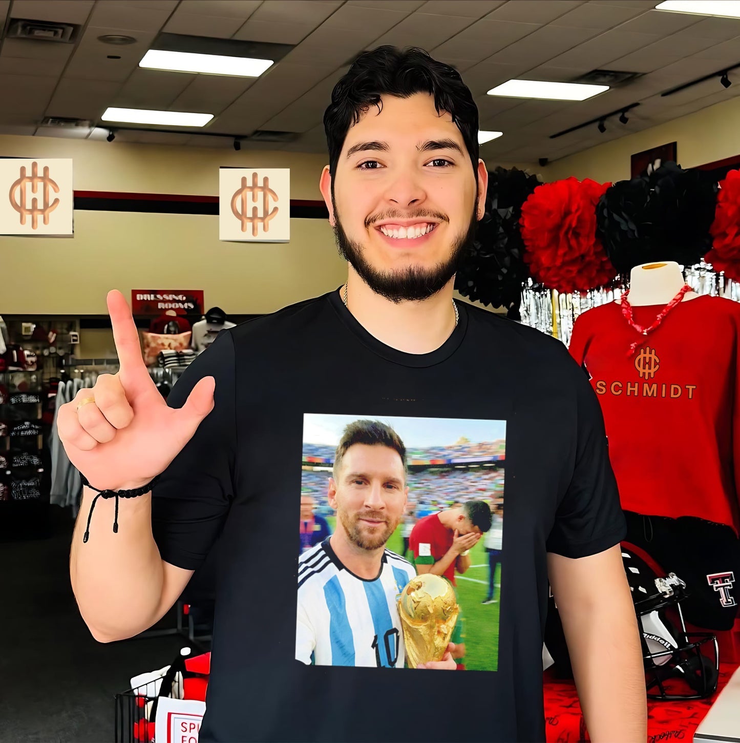 Lionel Messi Argentina National Team World Cup Champion shirt