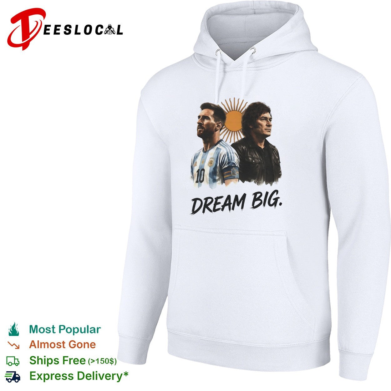 Lionel Messi Javier Milei Dream Big Argentina National Football Team Soccer shirt