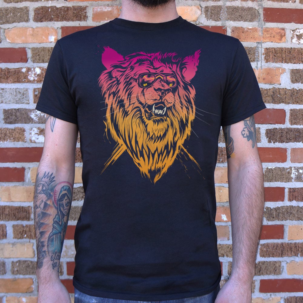 Lion-el Rich-eyes Neon Lion Wearing Sunglasses
