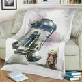 Look up Grogu Fleece Throw Blanket