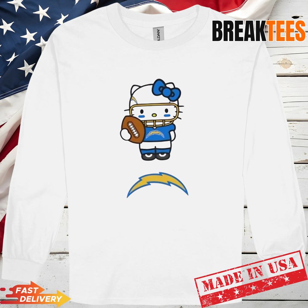 Los Angeles Chargers Football x Hello Kitty Anime T-Shirt