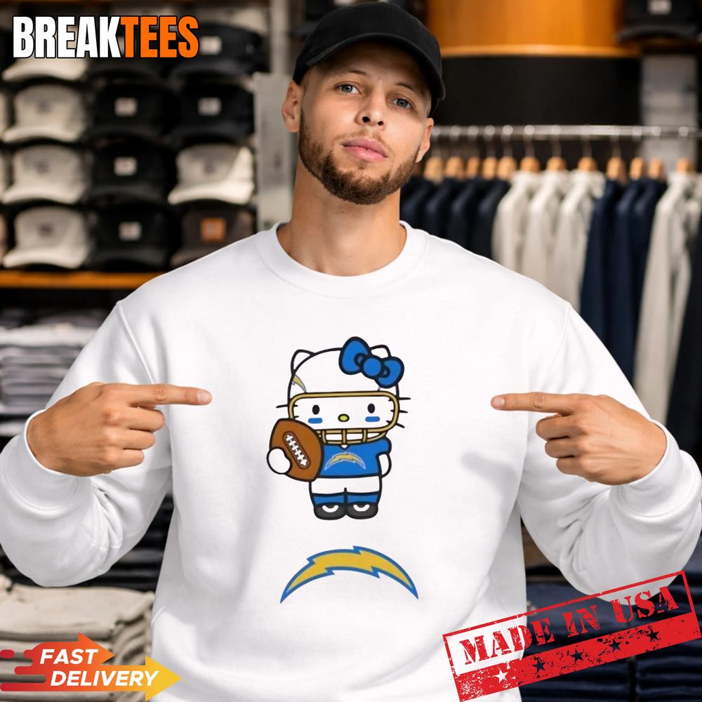 Los Angeles Chargers Football x Hello Kitty Anime T-Shirt