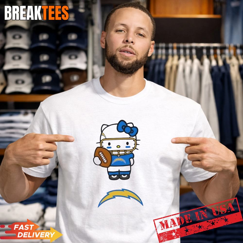 Los Angeles Chargers Football x Hello Kitty Anime T-Shirt