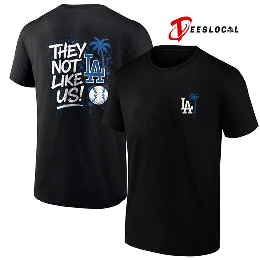 Los Angeles Dodgers they not like us coconut tree shirt