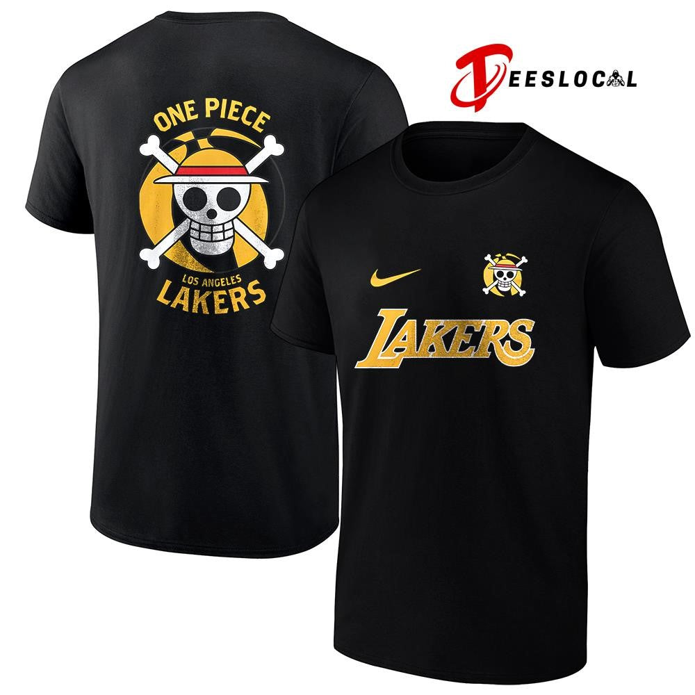 Los Angeles Lakers x One Piece logo Anime shirt