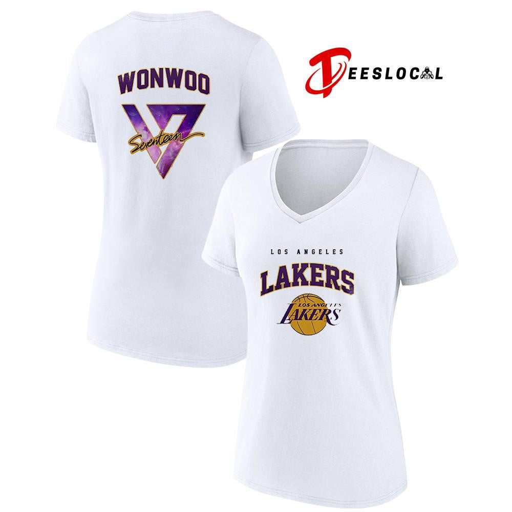 Los Angeles Lakers x Seventeen world tour Wonwoo shirt