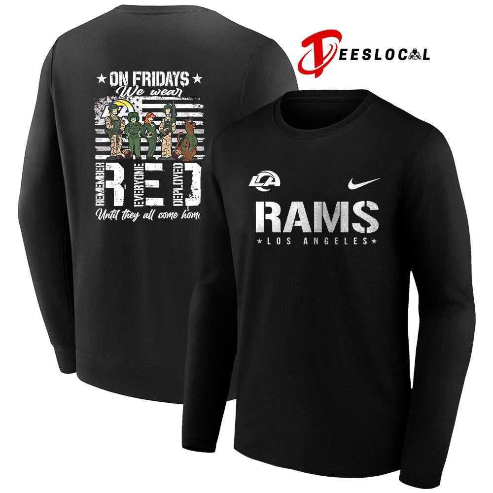 Los Angeles Rams x Scooby Doo on friday we wear RED until they all come home shirt