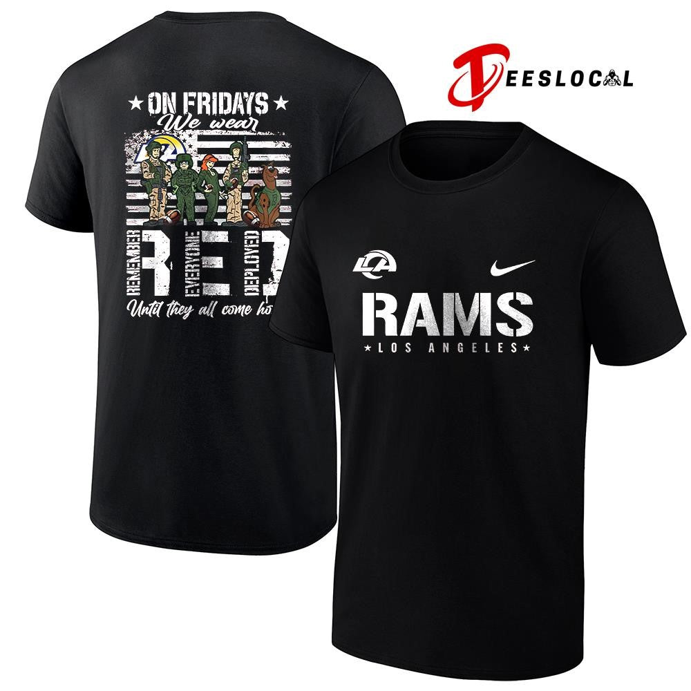 Los Angeles Rams x Scooby Doo on friday we wear RED until they all come home shirt