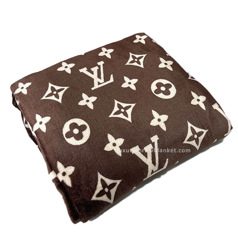 Brown luxury throw blanket 438#