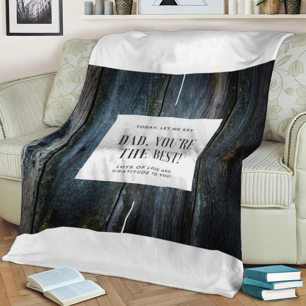 Love and gratitude to dad Fleece Throw Blanket