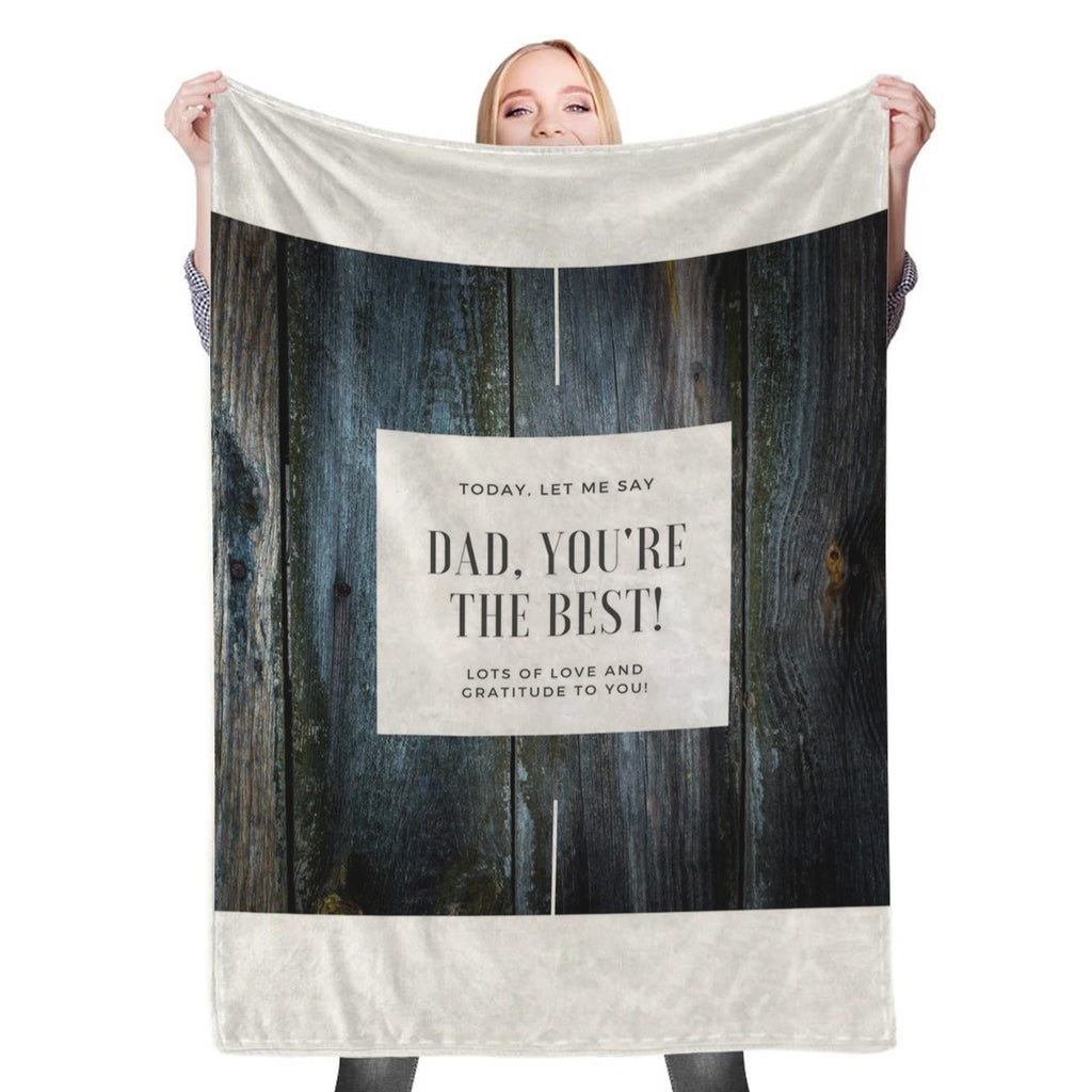 Love and gratitude to dad Fleece Throw Blanket