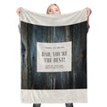 Love and gratitude to dad Fleece Throw Blanket