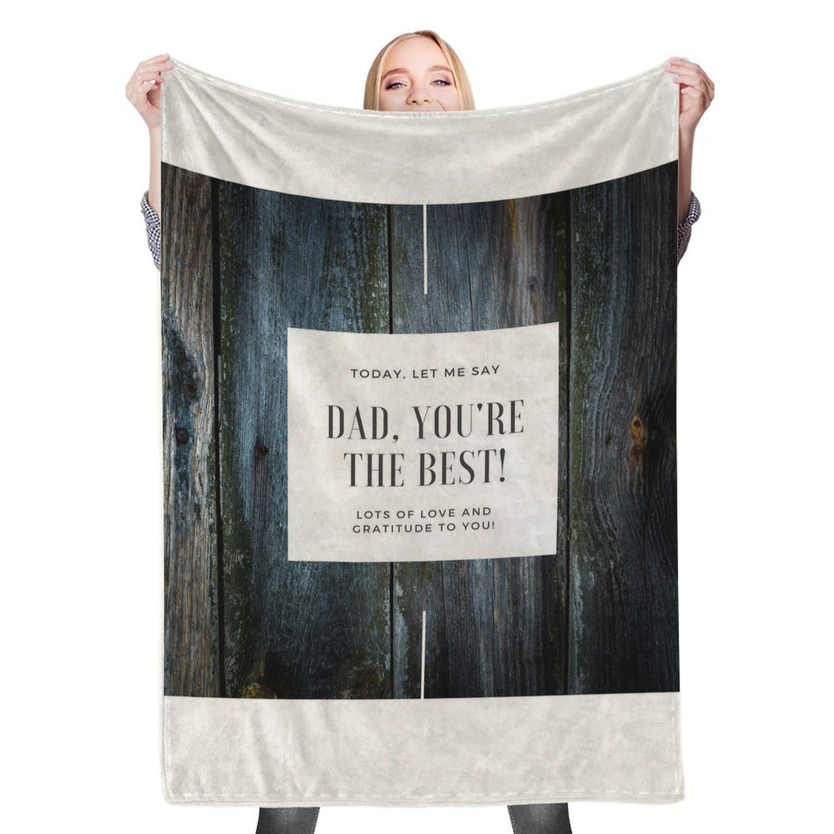 Love and gratitude to dad Fleece Throw Blanket