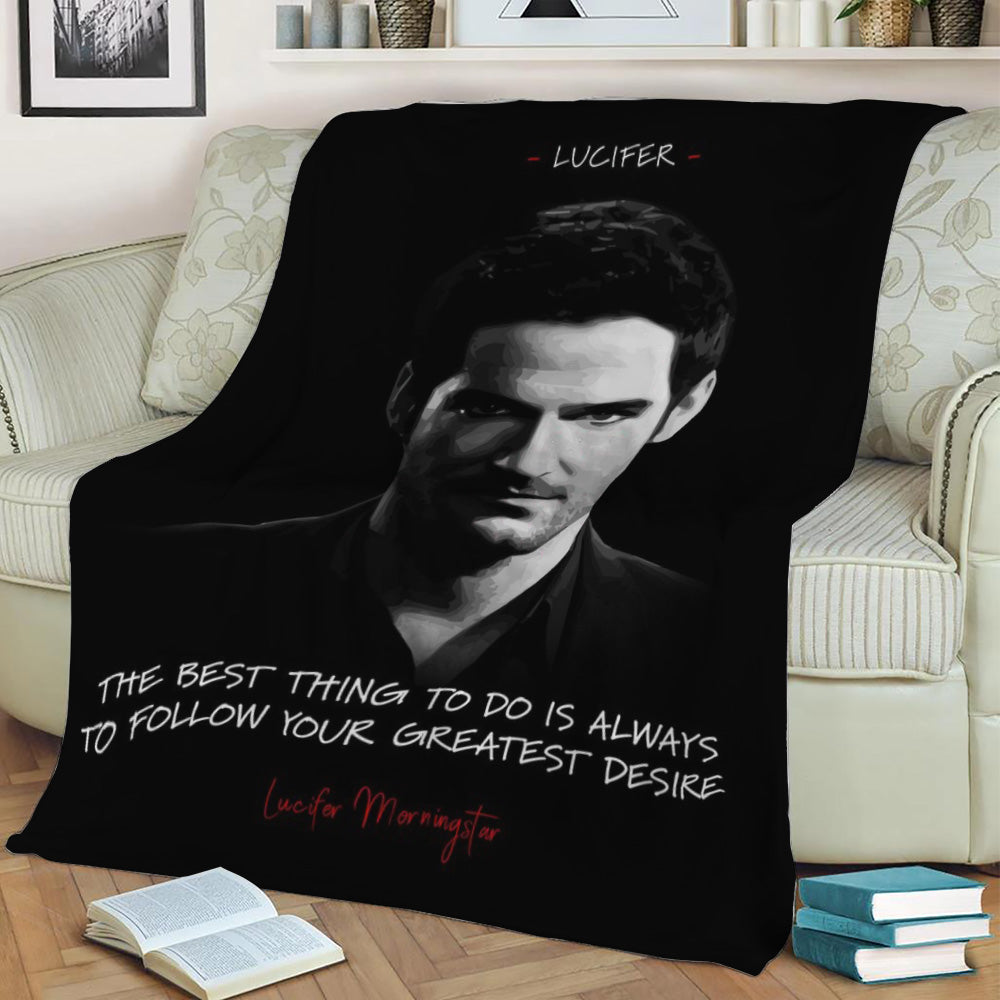Lucifer Morningstar Fleece Throw Blanket