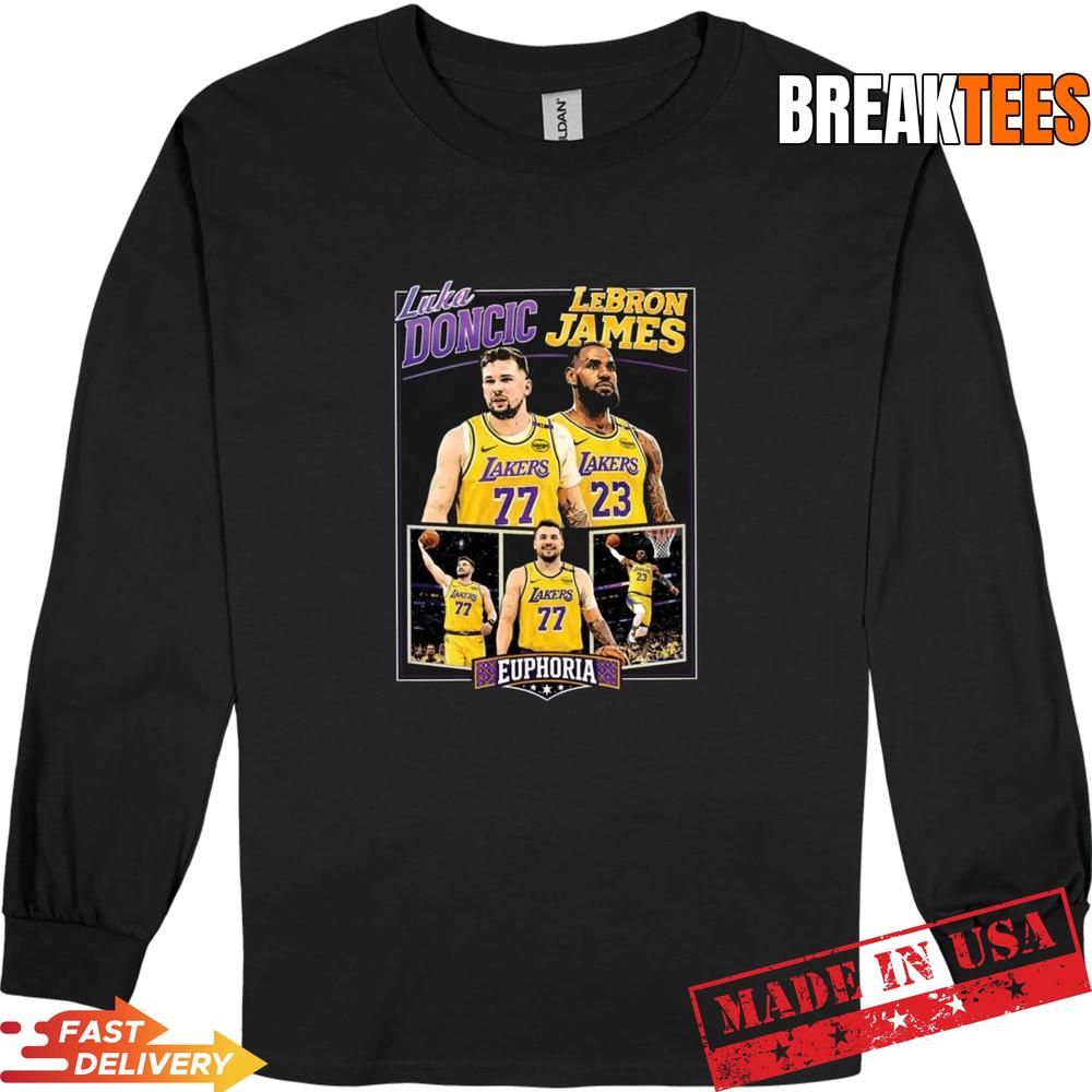Legendary Luka Doncic LeBron James Lakers Basketball Duo Graphic T-Shirt