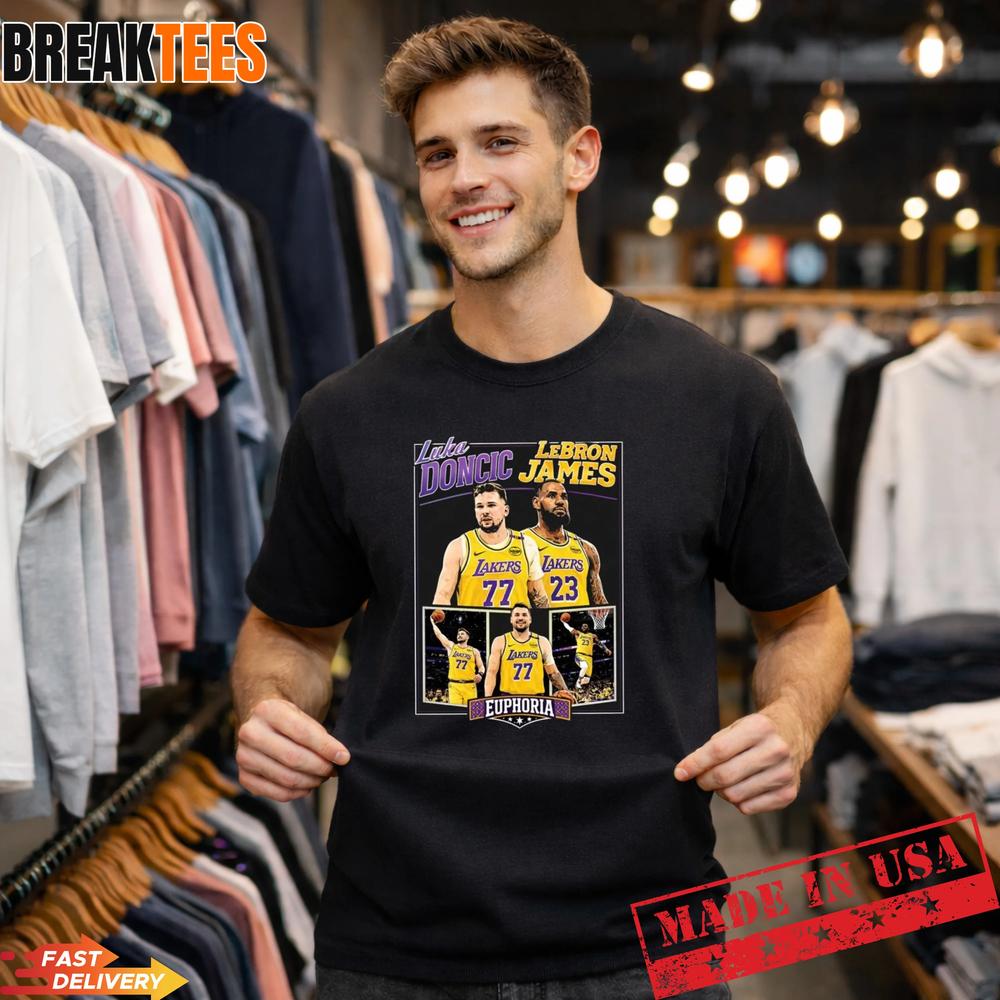Legendary Luka Doncic LeBron James Lakers Basketball Duo Graphic T-Shirt