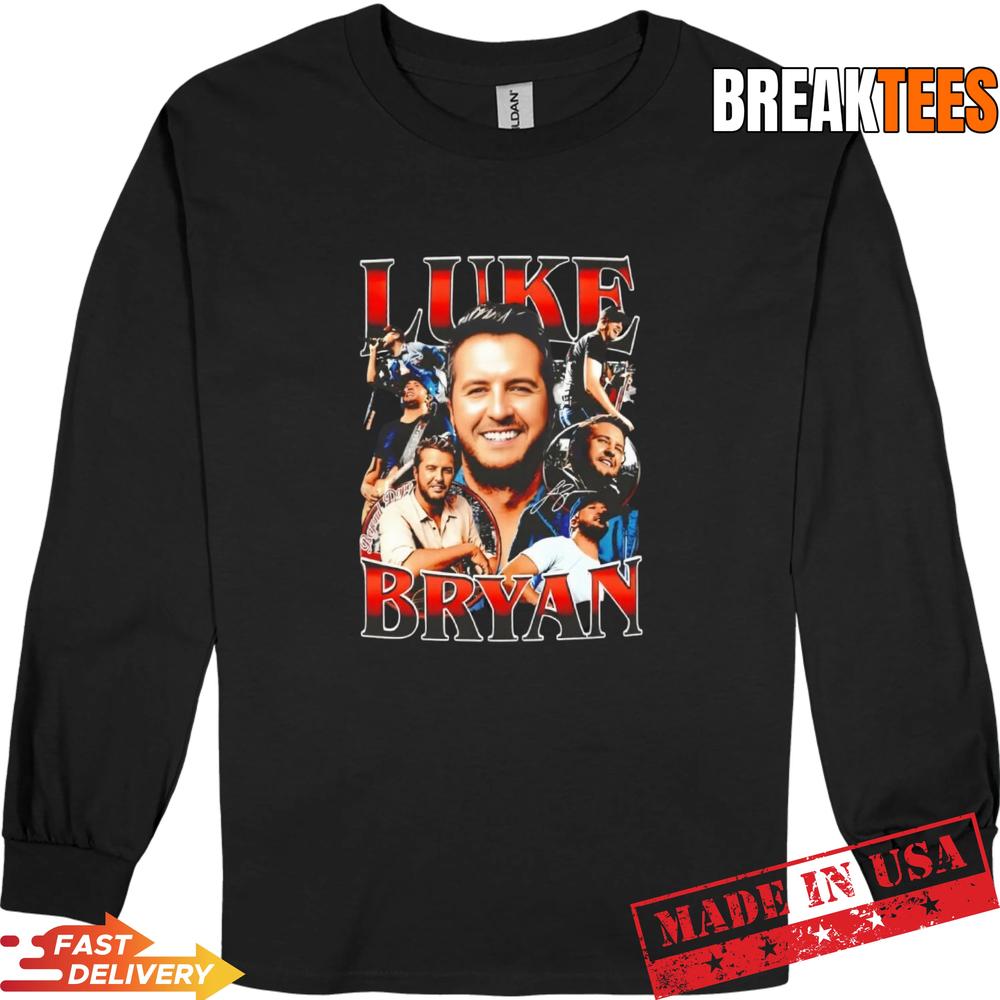 Luke Bryan Shirt Vintage Country Music Graphic Tee for Fans