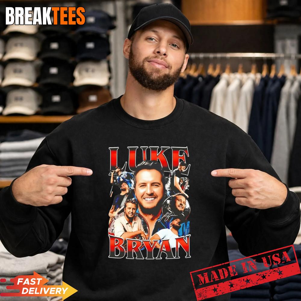 Luke Bryan Shirt Vintage Country Music Graphic Tee for Fans