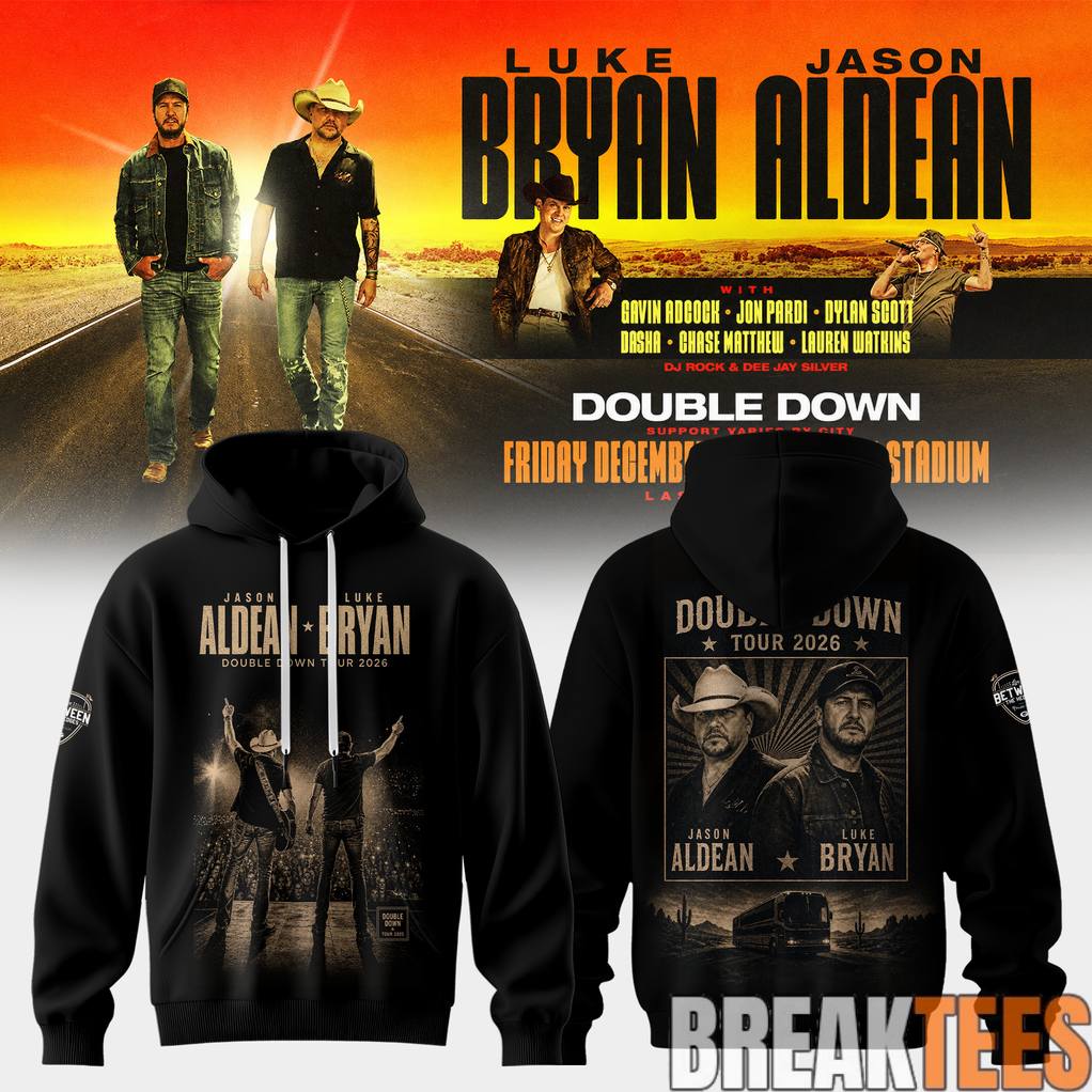 Luke Bryan x Jason Aldean Double Down Tour 2026 Desert Highway Hoodie