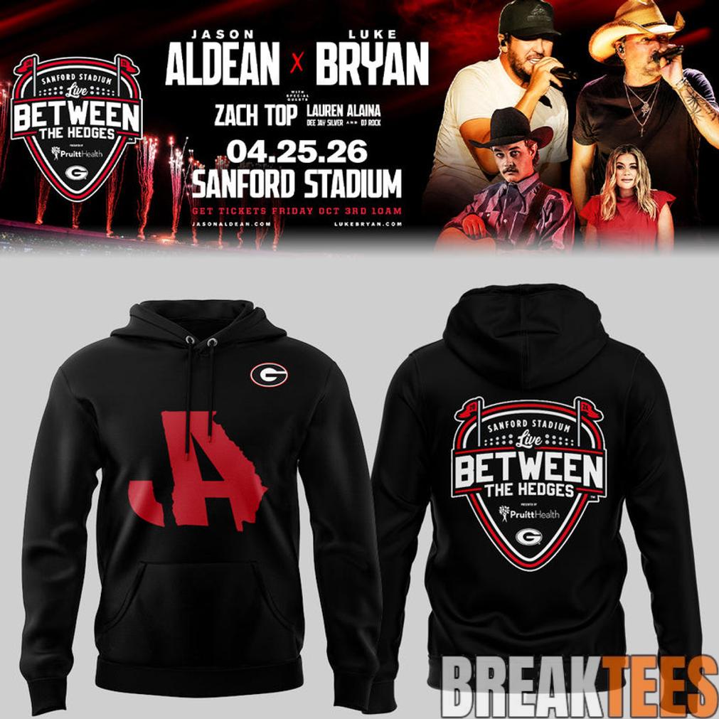 Luke Bryan x Jason Aldean ‘Live Between The Hedges’ At Sanford Stadium Limited Hoodie