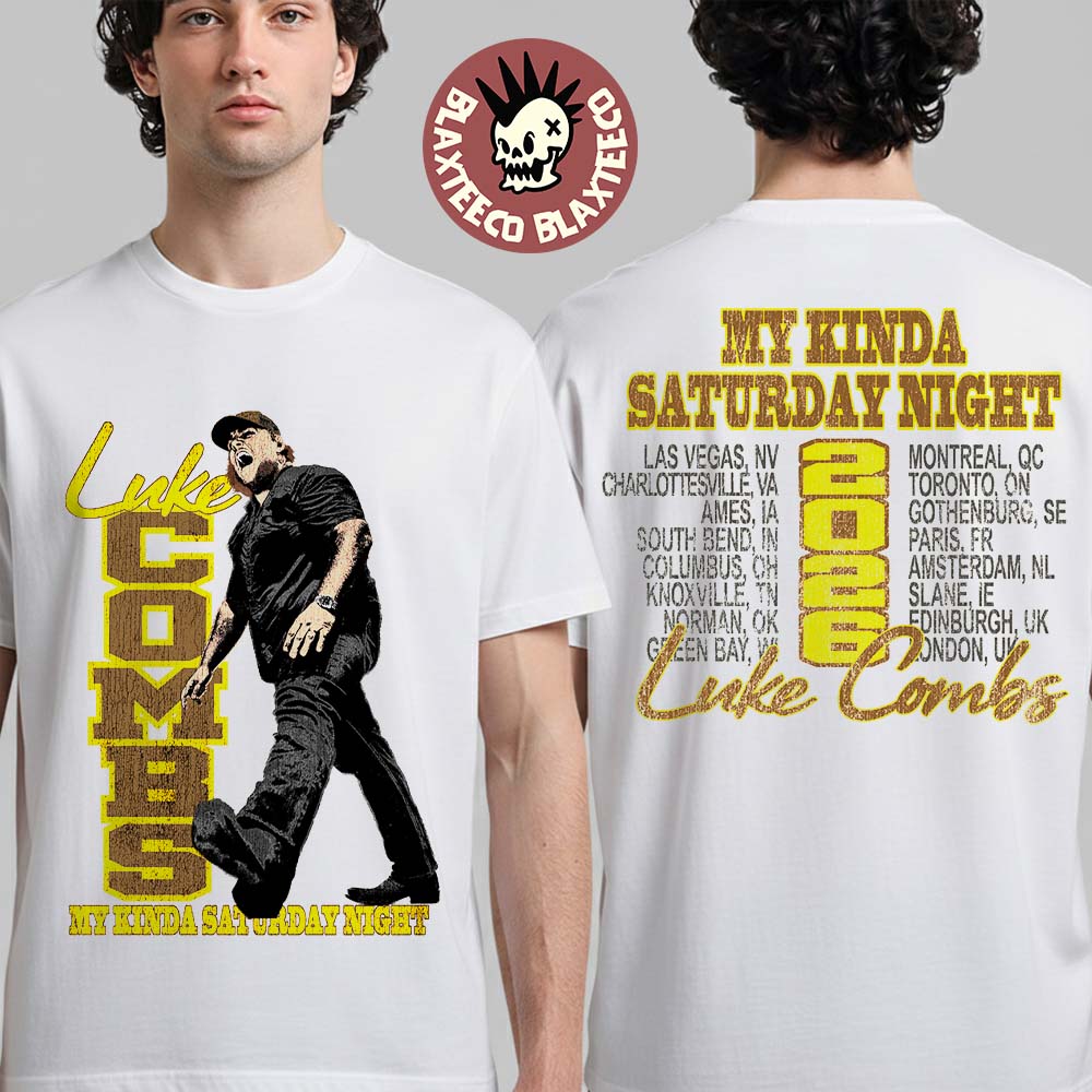 Luke Combs My Kinda Saturday Night Tour 2026 Merch Sideline Tour T-Shirt