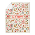 Personalized Baker Blanket for Daughter, Custom Baking Throw, Baker Girl Gift, Baking Lover Blanket, Kitchen Decor