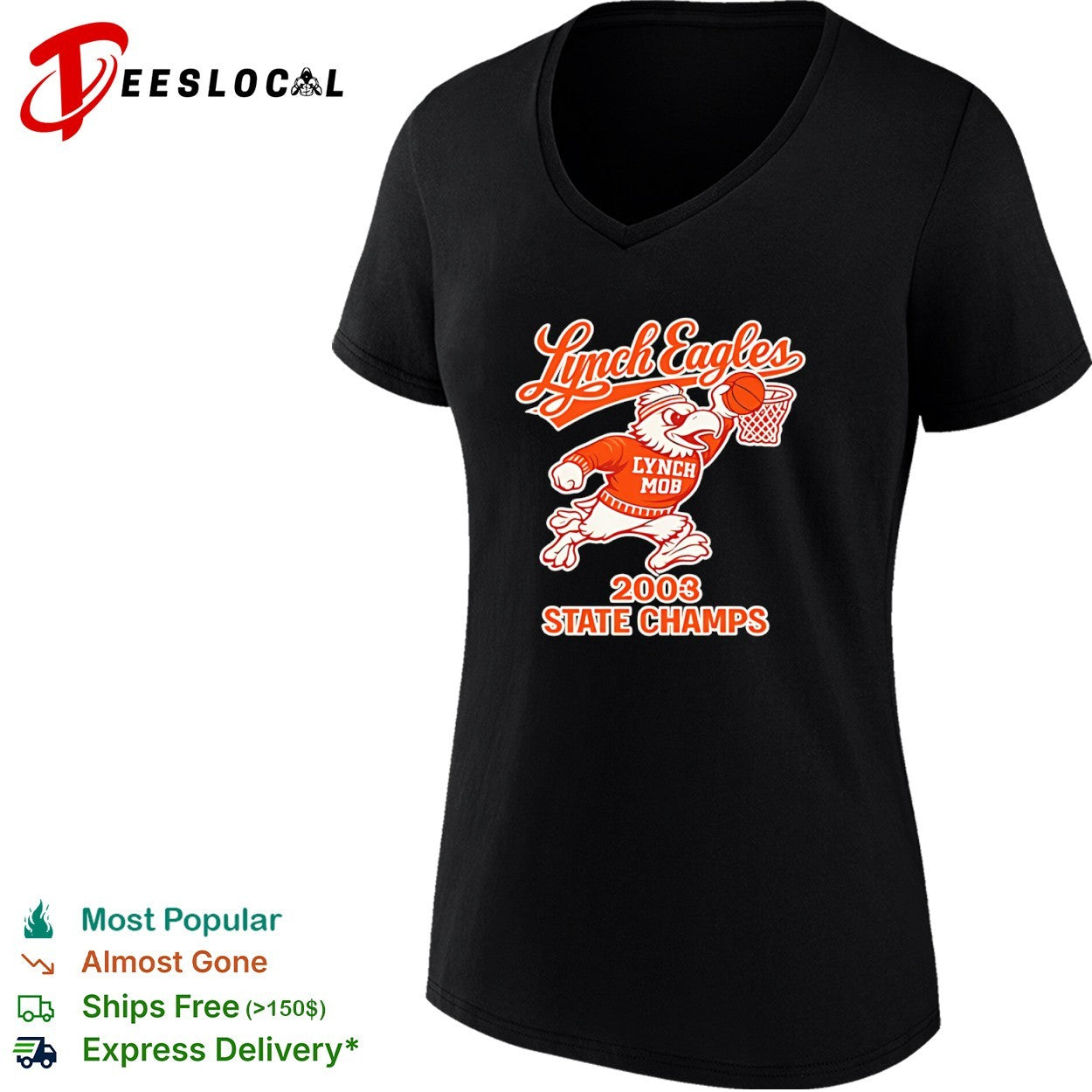 Lynch Eagles Lynch Mob 2003 State Champs basketball mascot shirt