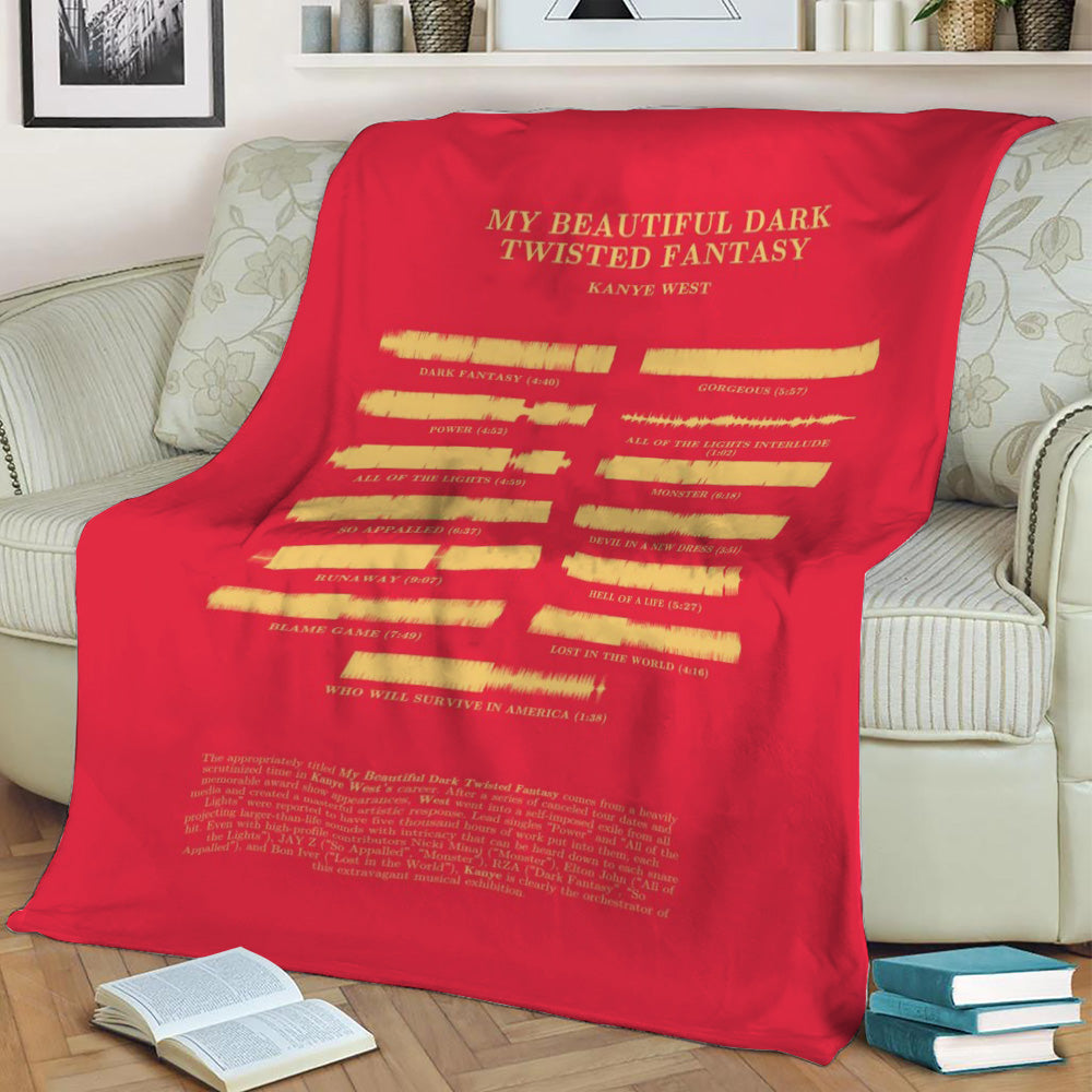 MBDTF by Kanye West Fleece Throw Blanket