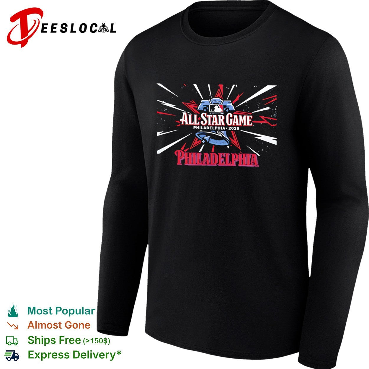 MLB All Star Game Philadelphia 2026 Liberty Bell Logo Philadelphia Phillies baseball shirt