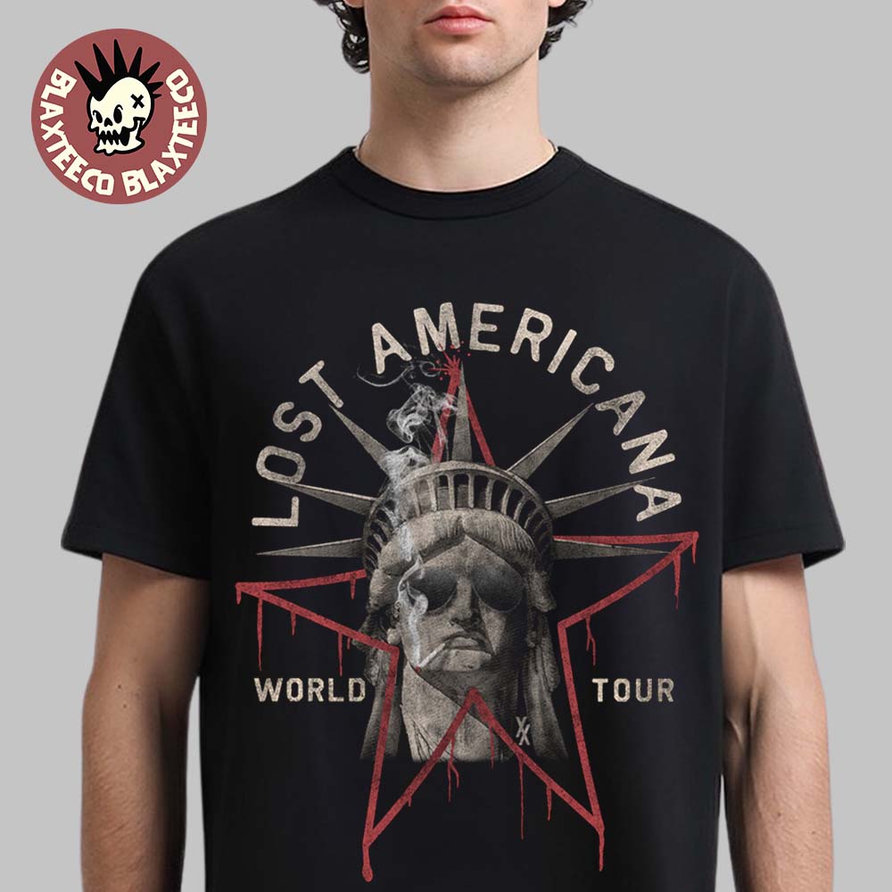 Machine Gun Kelly MGK Lost Americana World Tour 2026 Merch Liberty Tour T-Shirt