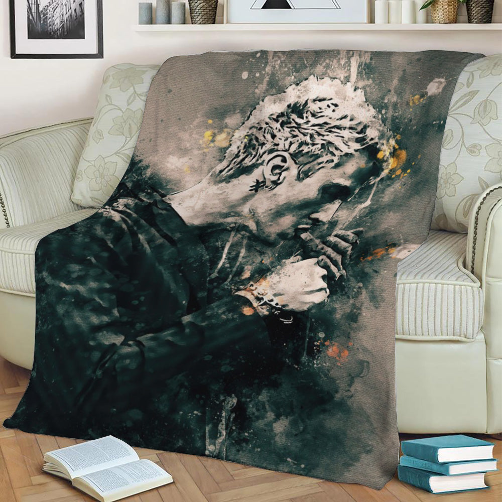 Machine Gun Kelly Fleece Throw Blanket