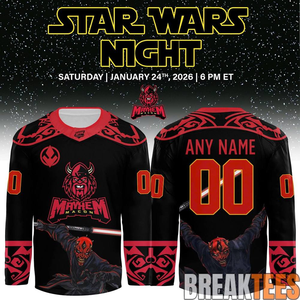 Macon Mayhem x 2026 Star Wars Night Custom Hockey Jersey