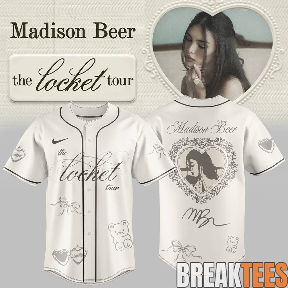 Madison Beer The Locket Tour 2026 Vintage Locket Script Baseball Jersey